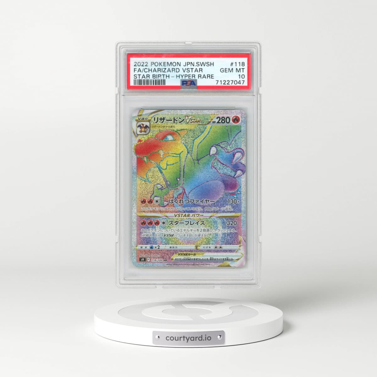 2022 Pokémon Sword & Shield Star Birth #118 Charizard Vstar - Full Art Hyper Rare (PSA 10 GEM MINT)