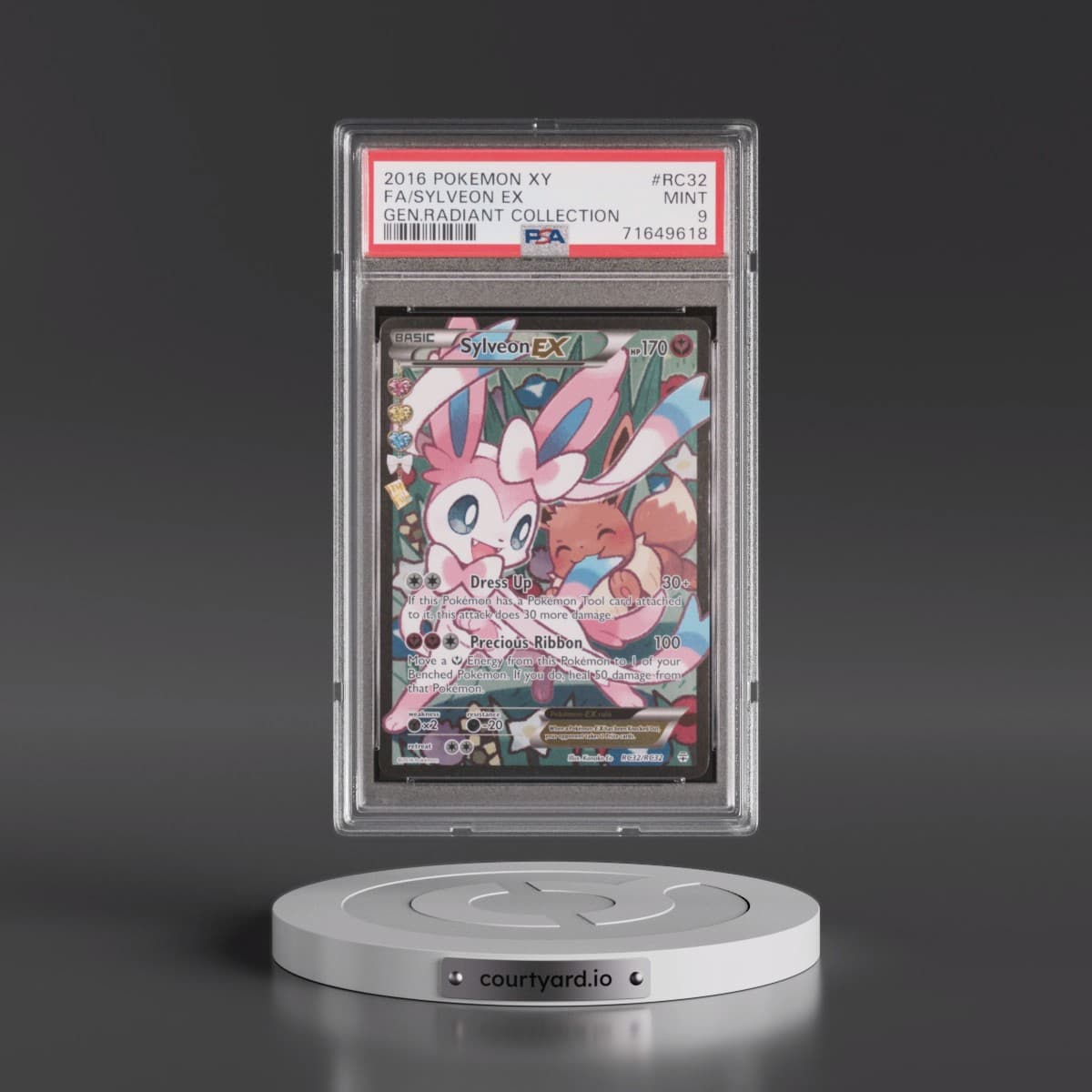 2016 Pokémon XY Generations Radiant Collection #RC32 Sylveon EX - Holo Full Art (PSA 9 MINT)