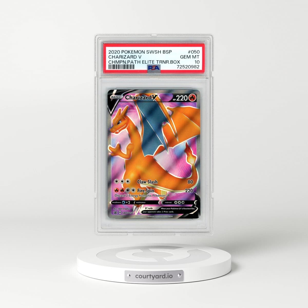 2020 Pokémon Swsh Black Star Promo #050 Charizard V - Holo Champion's Path Elite Trainer Box (PSA 10 GEM MINT)