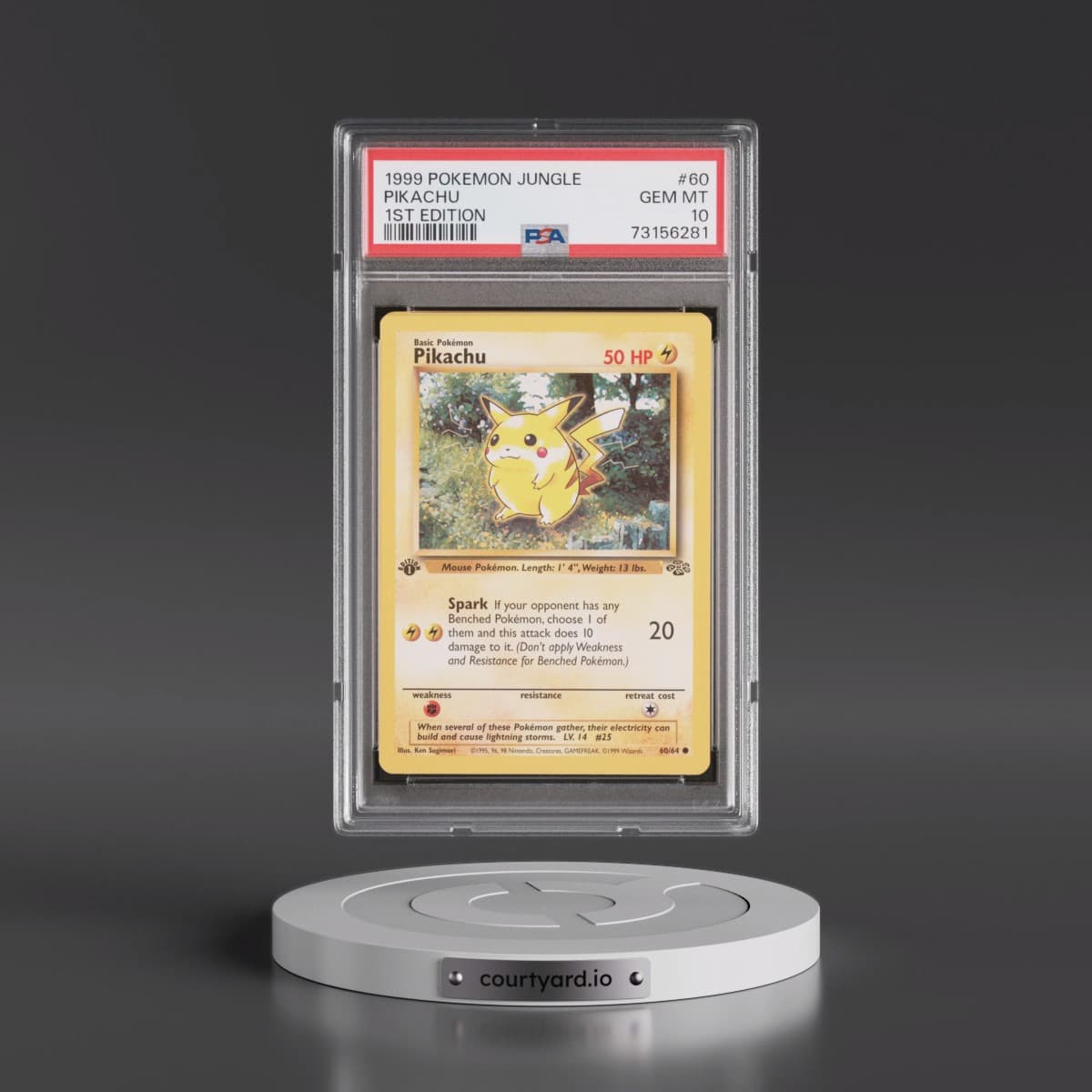 1999 Pokémon Jungle #60 Pikachu - 1st Edition (PSA 10 GEM MINT)