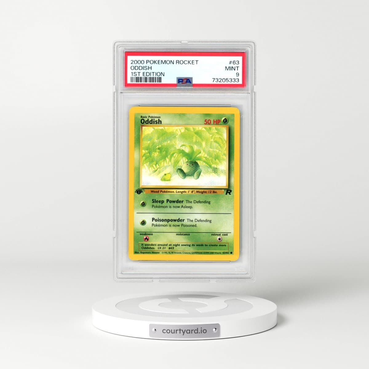 2000 Pokémon Rocket #63 Oddish - 1st Edition (PSA 9 MINT)