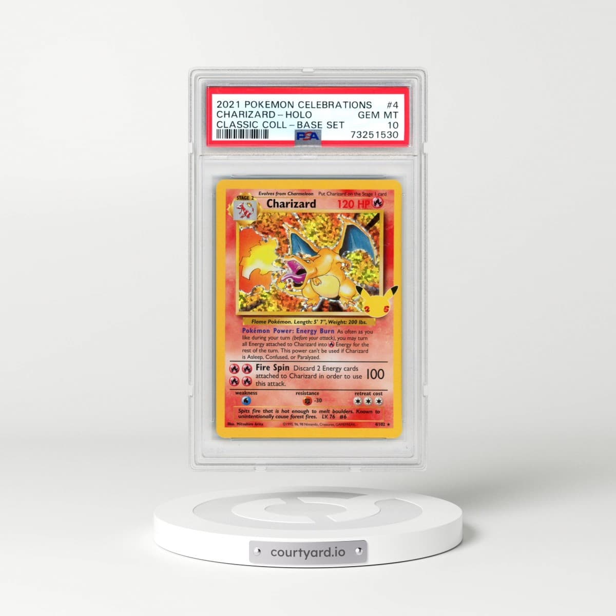 2021 Pokémon Celebrations Classic Collection #4 Charizard - Holo (PSA 10 GEM MINT)