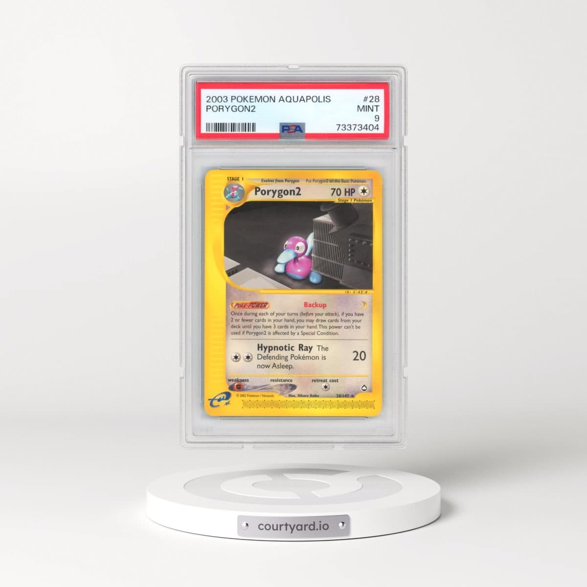 2003 Pokémon Aquapolis #28 PORYGON2 (PSA 9 MINT)