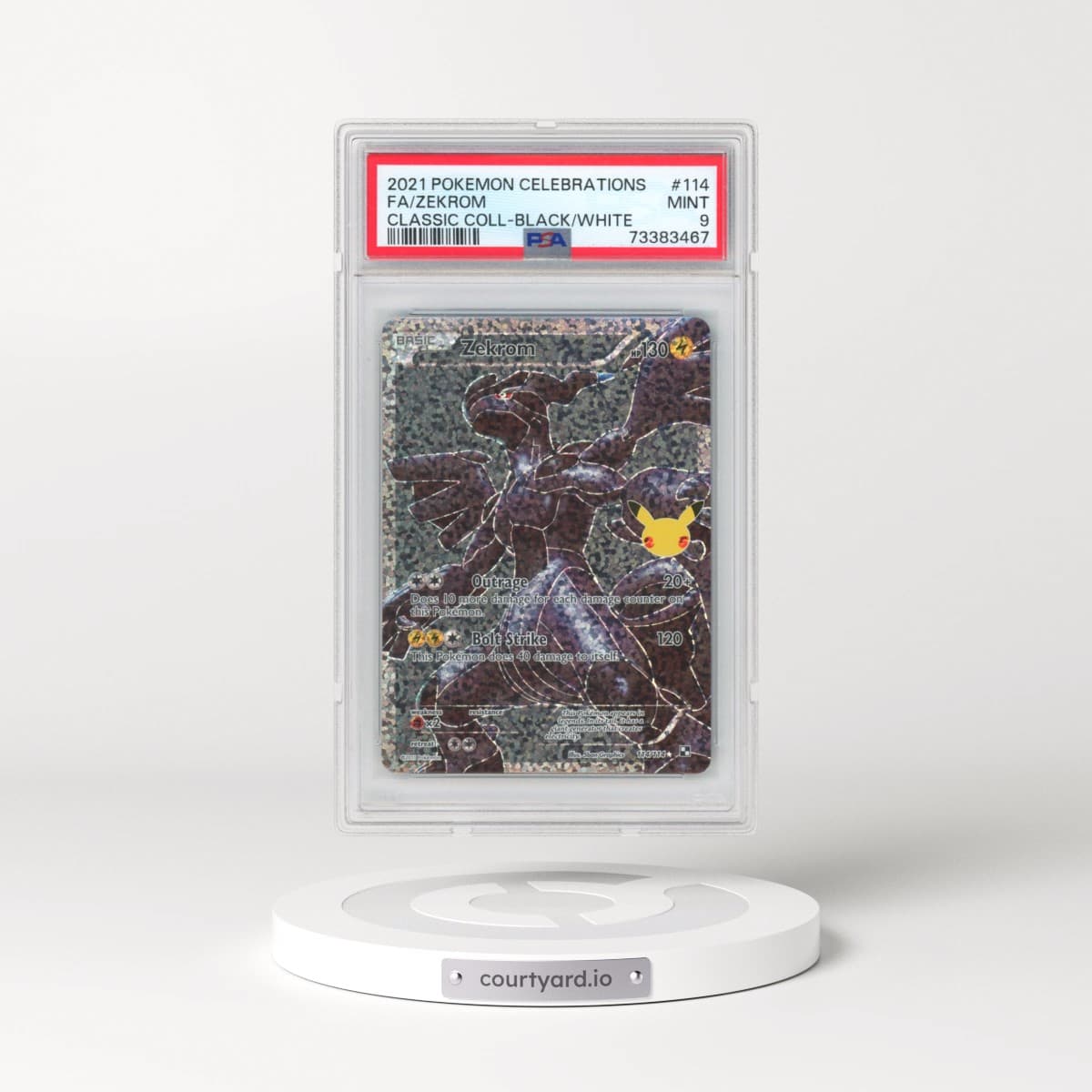 2021 Pokémon Celebrations Classic Collection #114 Zekrom - Full Art (PSA 9 MINT)