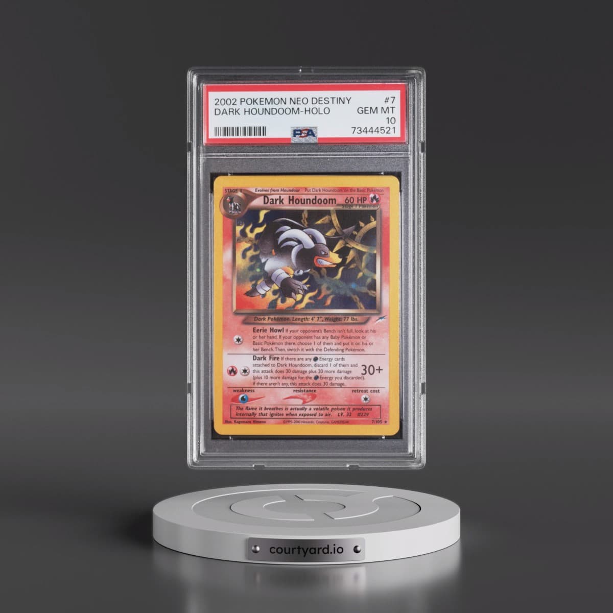 2002 Pokémon Neo Destiny #7 Dark Houndoom - Holo (PSA 10 GEM MINT)