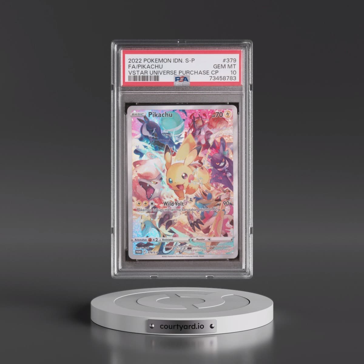 2022 Pokémon S Promo #379 Pikachu - Full Art Vstar Universe Purchase Campaign (PSA 10 GEM MINT)