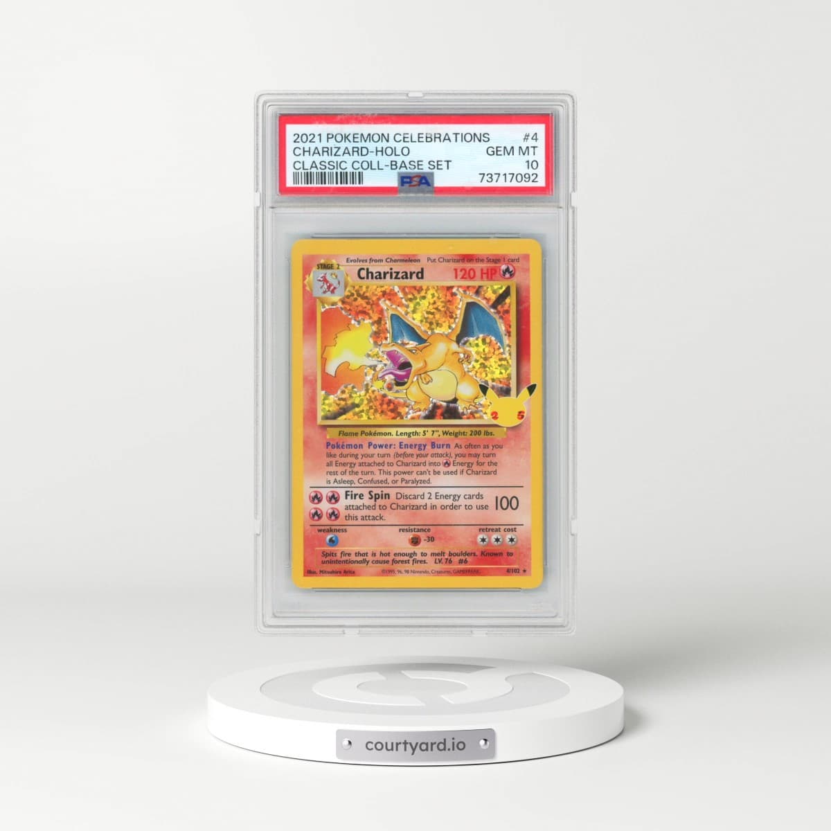 2021 Pokémon Celebrations Classic Collection #4 Charizard - Holo (PSA 10 GEM MINT)