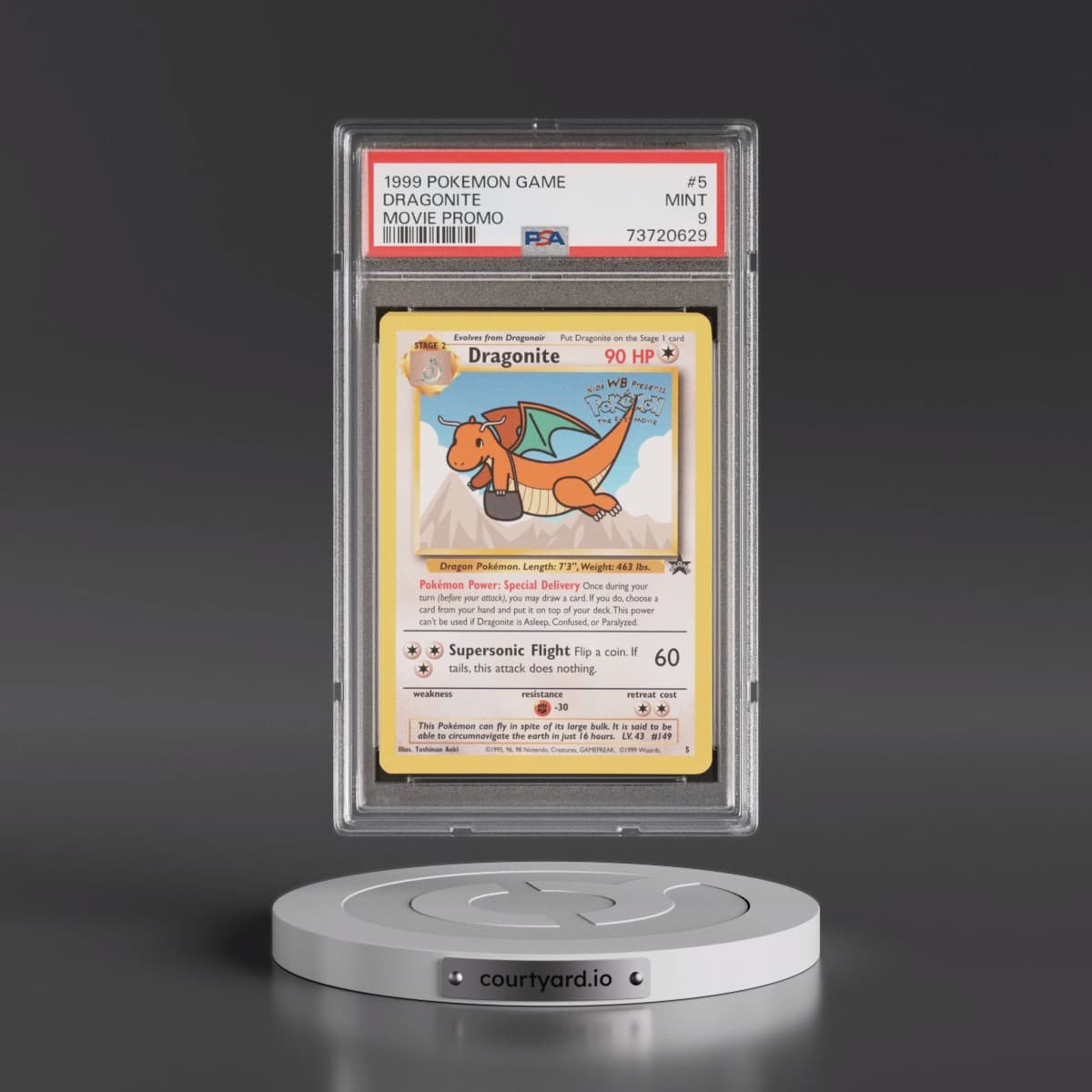 1999 Pokémon Game Movie #5 Dragonite - Movie Promo (PSA 9 MINT)