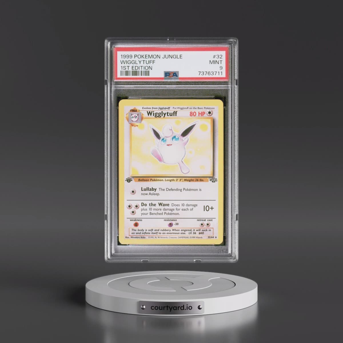 1999 Pokémon Jungle #32 Wigglytuff - 1st Edition (PSA 9 MINT)