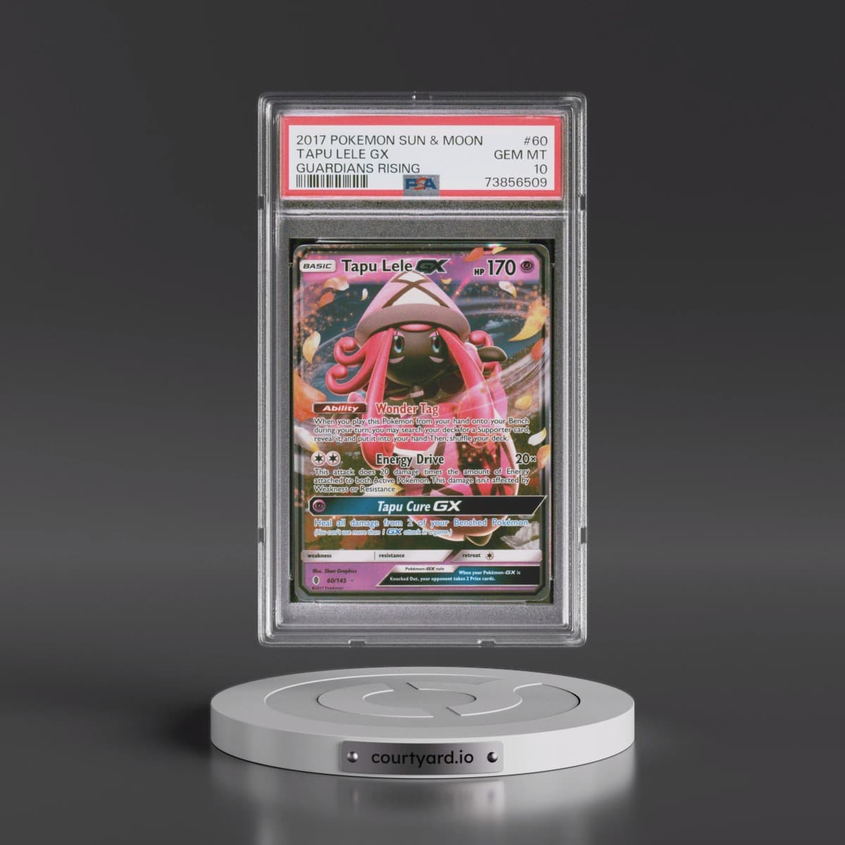 2017 Pokémon Sun & Moon Guardians Rising #60 Tapu Lele GX - Holo (PSA 10 GEM MINT)
