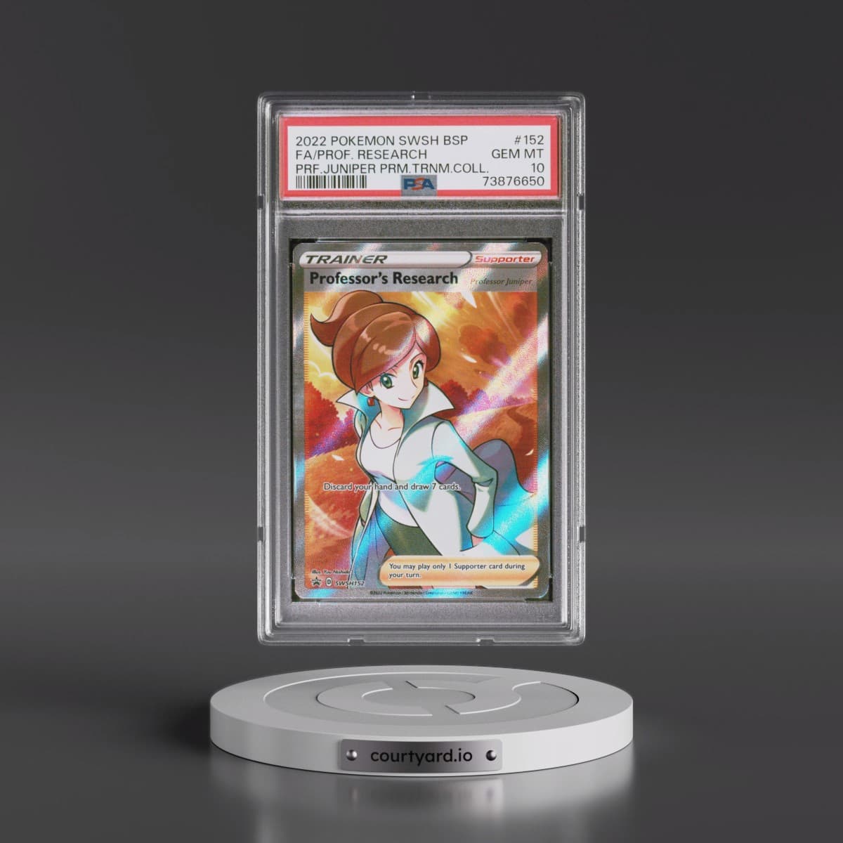 2022 Pokémon Swsh Black Star Promo #152 Professor's Research - Full Art Professor Juniper Premium Tournament Collection (PSA 10 GEM MINT)