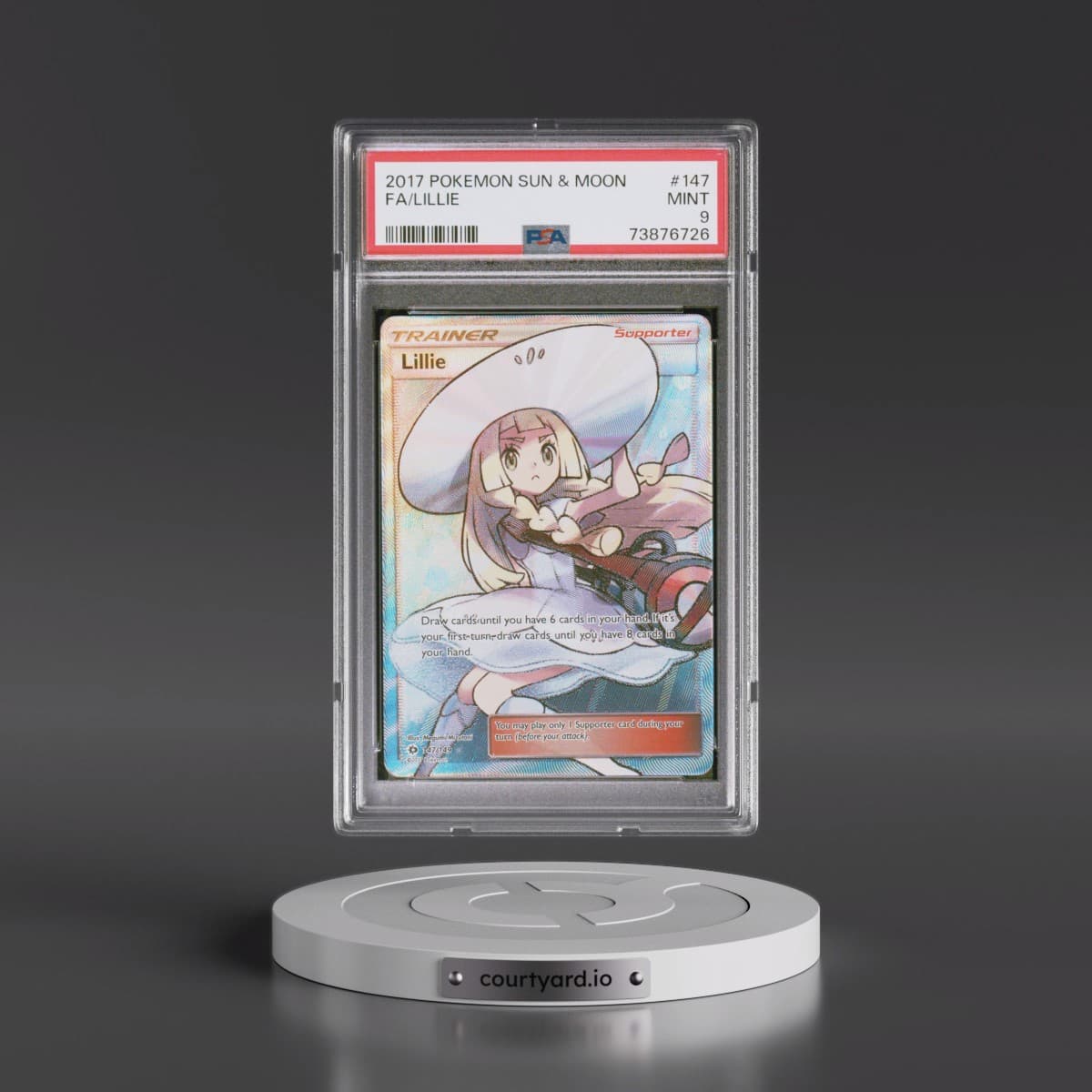 2017 Pokémon Sun & Moon #147 Lillie - Full Art (PSA 9 MINT)