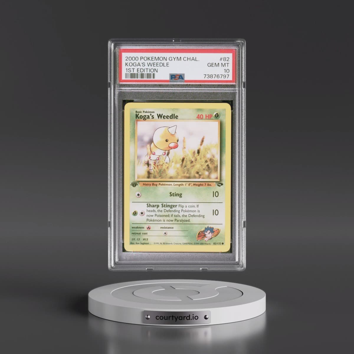 2000 Pokémon Gym Challenge #82 Koga's Weedle - 1st Edition (PSA 10 GEM MINT)
