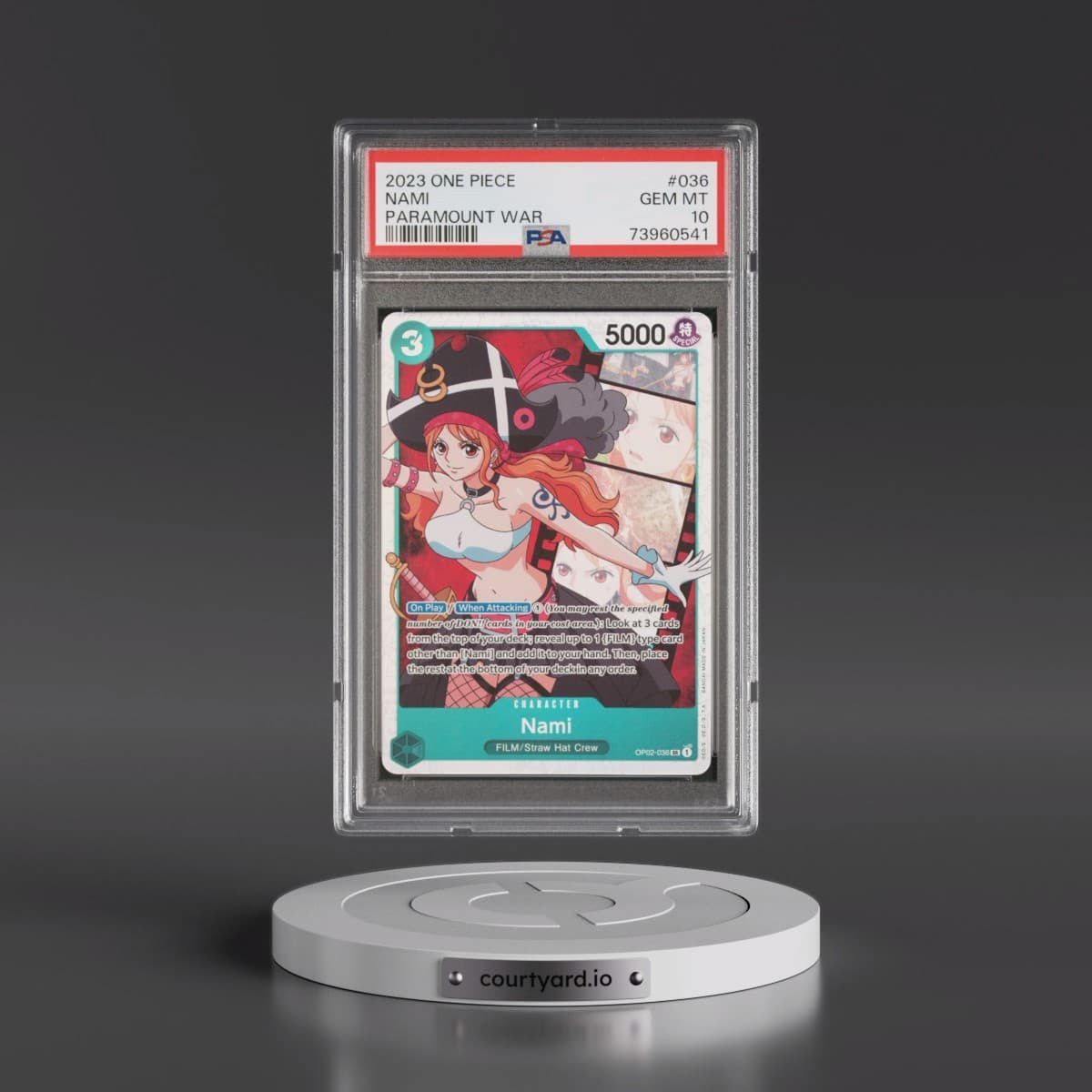 2023 One Piece OP02-Paramount War #036 Nami (PSA 10 GEM MINT)