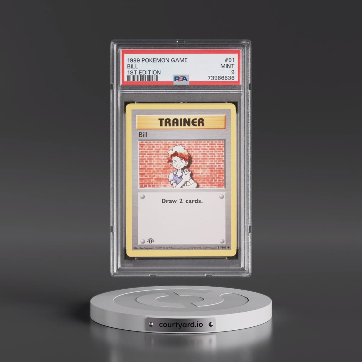1999 Pokémon Game #91 Bill - 1st Edition (PSA 9 MINT)