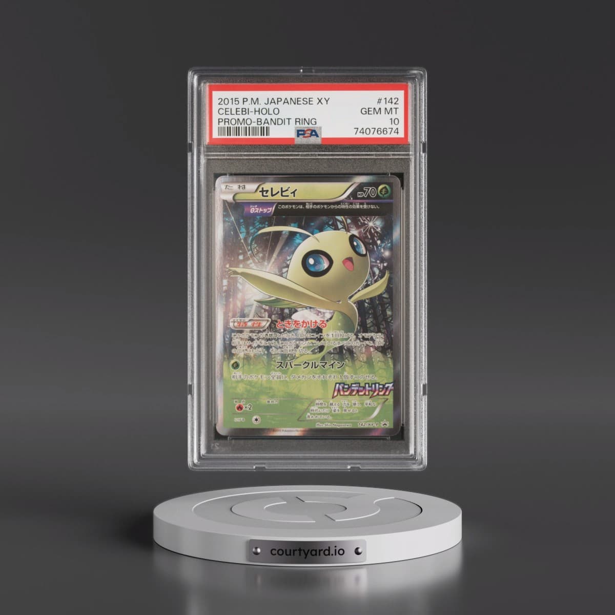 2015 Pokémon XY Promo #142 Celebi - Holo Bandit Ring (PSA 10 GEM MINT)
