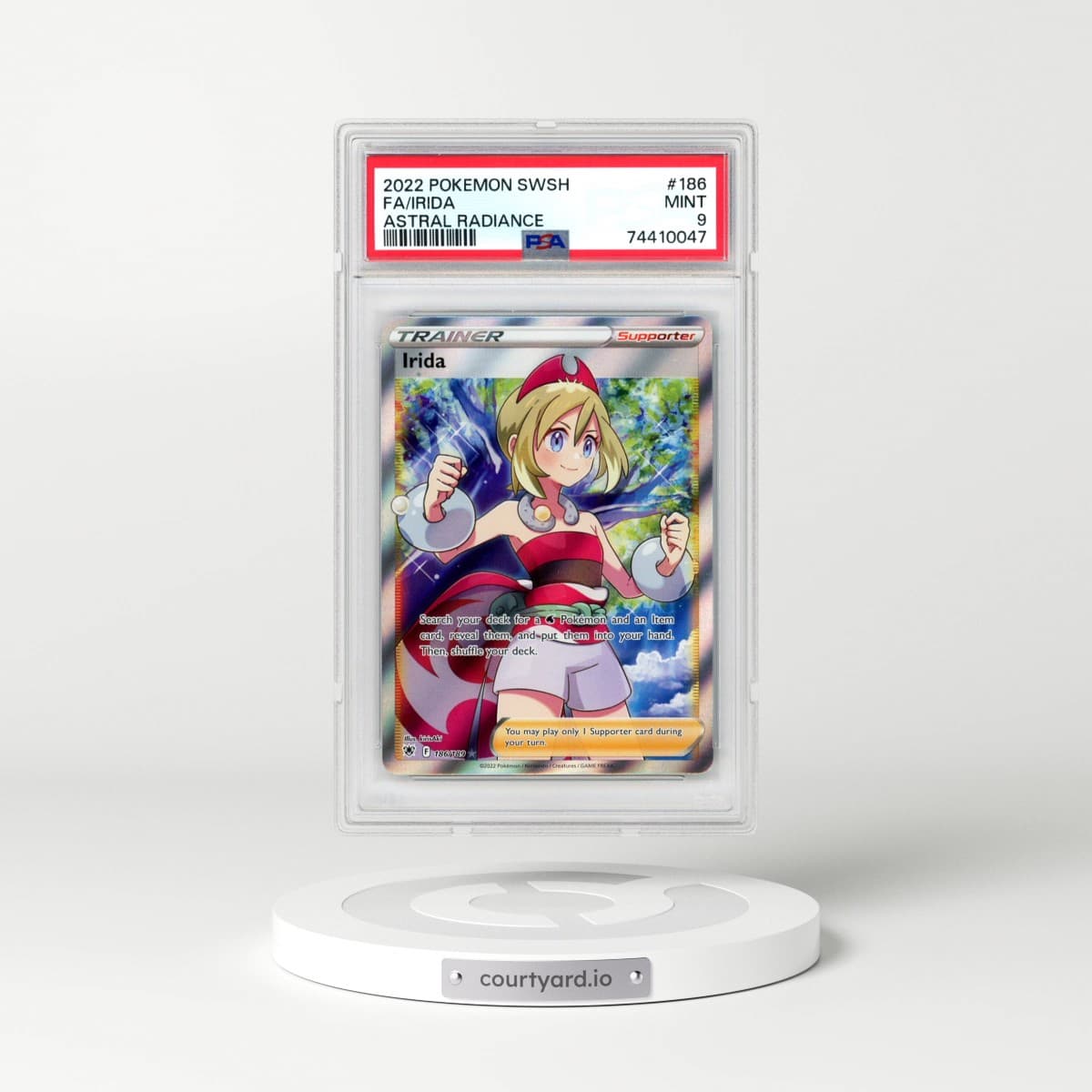2022 Pokémon Sword & Shield Astral Radiance #186 Irida - Full Art (PSA 9 MINT)