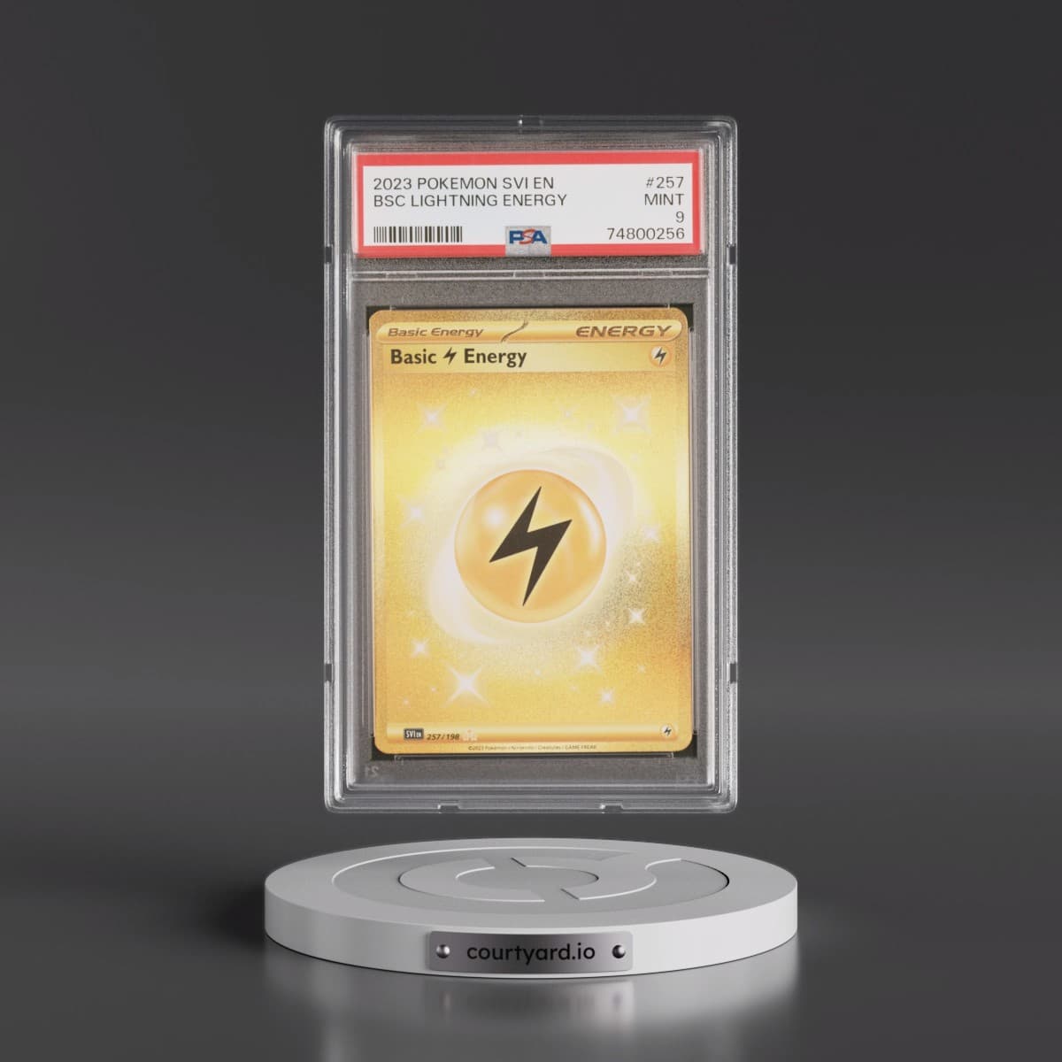 2023 Pokémon Svi EN-Scarlet & Violet #257 Basic Lightning Energy - Hyper Rare (PSA 9 MINT)