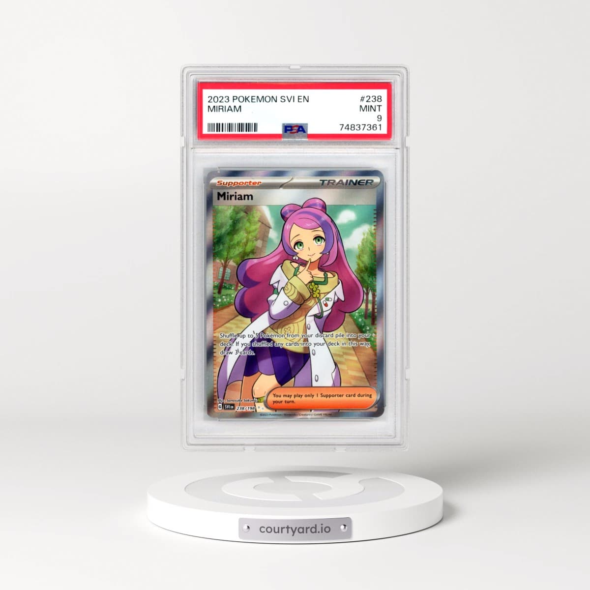 2023 Pokémon Svi EN-Scarlet & Violet #238 Miriam - Ultra Rare (PSA 9 MINT)