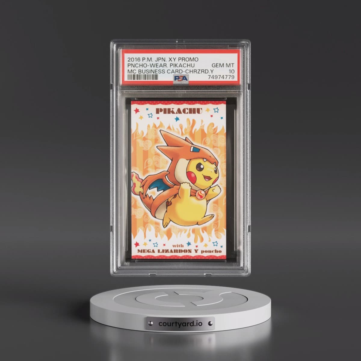 2016 Pokémon Strong Cute Pikachu Mega Campaign Business Cards Pikachu - Charizard Y (PSA 10 GEM MINT)
