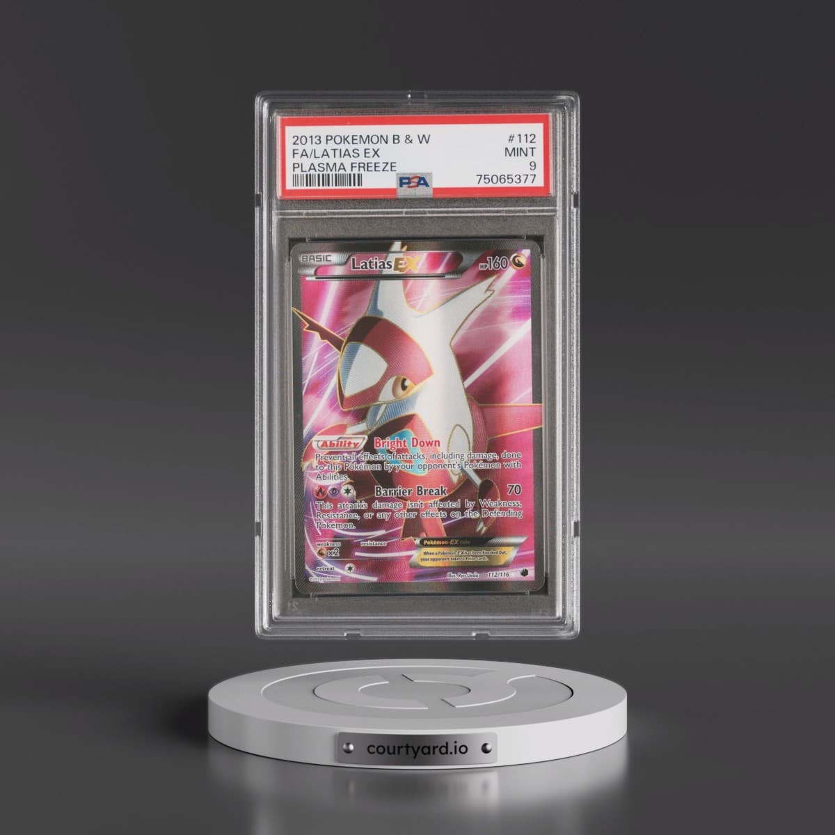 2013 Pokémon Black & White Plasma Freeze #112 Latias EX - Holo Full Art (PSA 9 MINT)