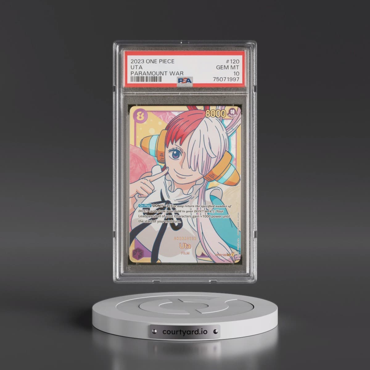 2023 One Piece OP02-Paramount War #120 Uta (PSA 10 GEM MINT)