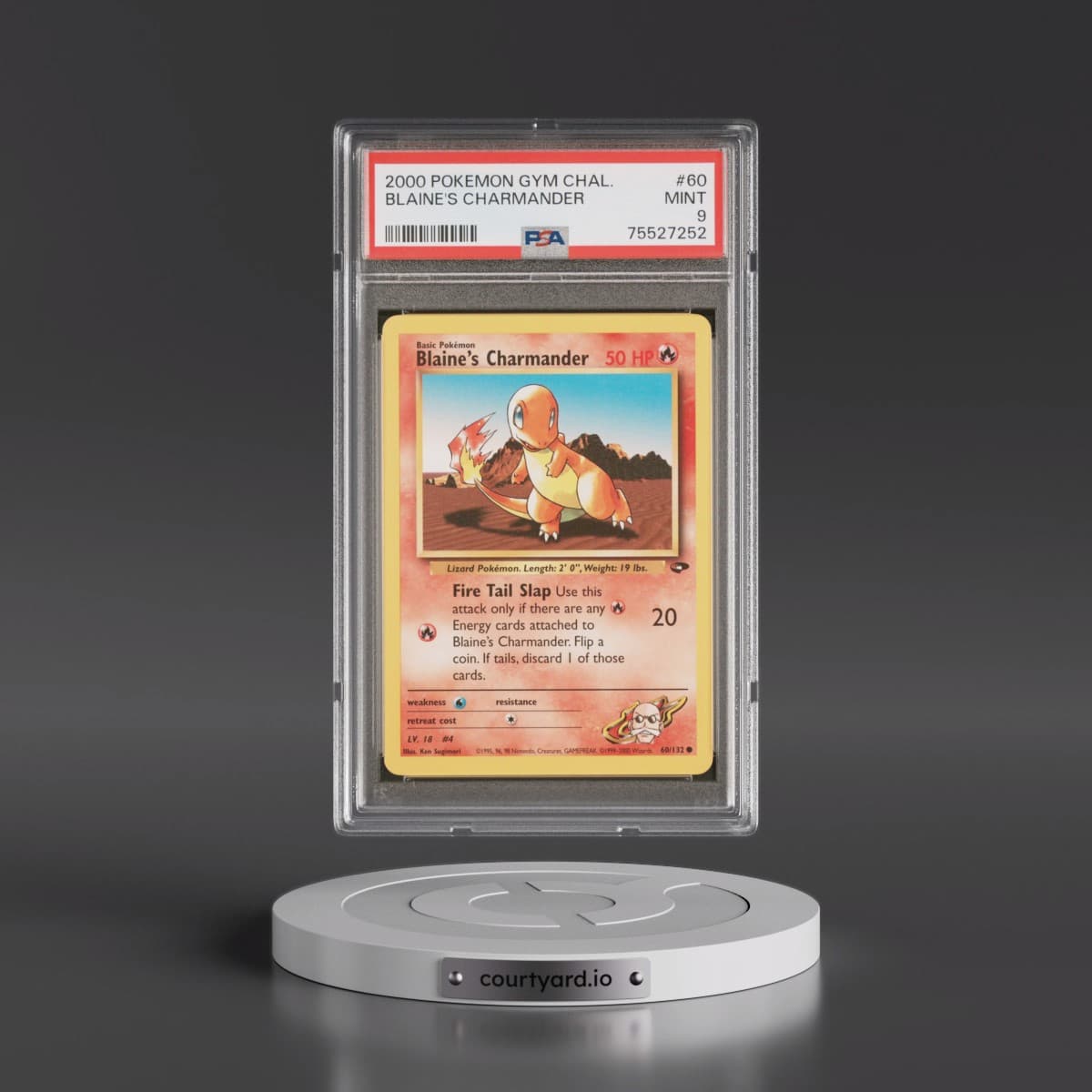 2000 Pokémon Gym Challenge #60 Blaine's Charmander (PSA 9 MINT)