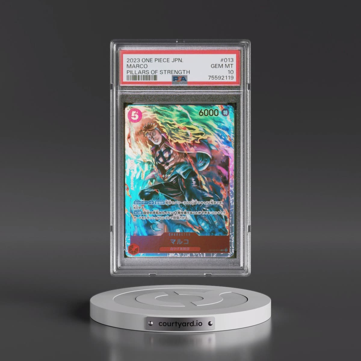 2023 One Piece Japanese OP03-Pillars of Strength #013 Marco (PSA 10 GEM MINT)