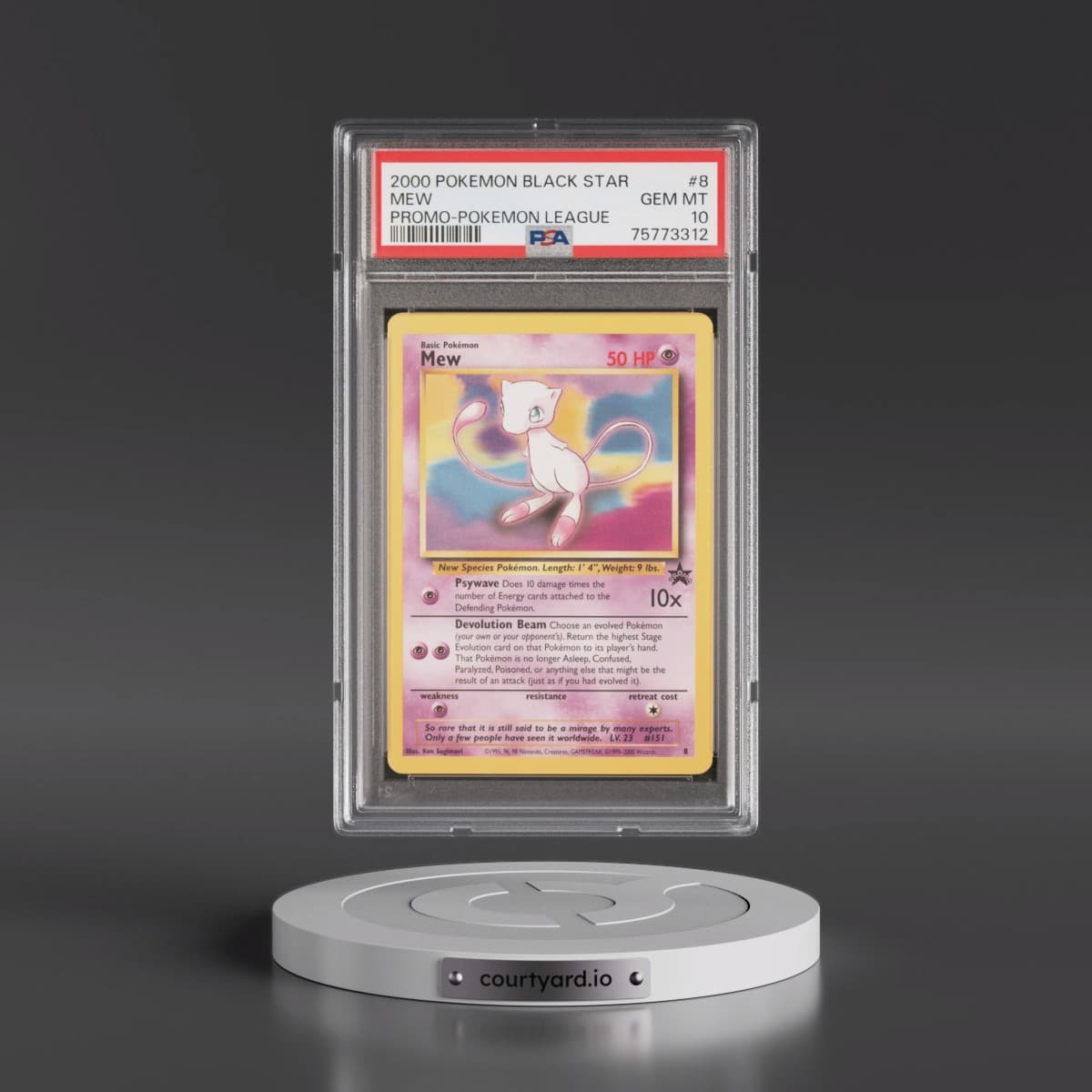2000 Pokémon Promo Black Star #8 Mew - Pokemon League (PSA 10 GEM MINT)