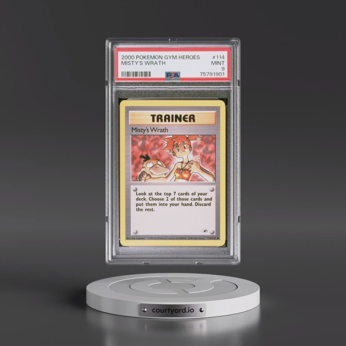 2000 Pokémon Gym Heroes #114 Misty's Wrath (PSA 9 MINT)