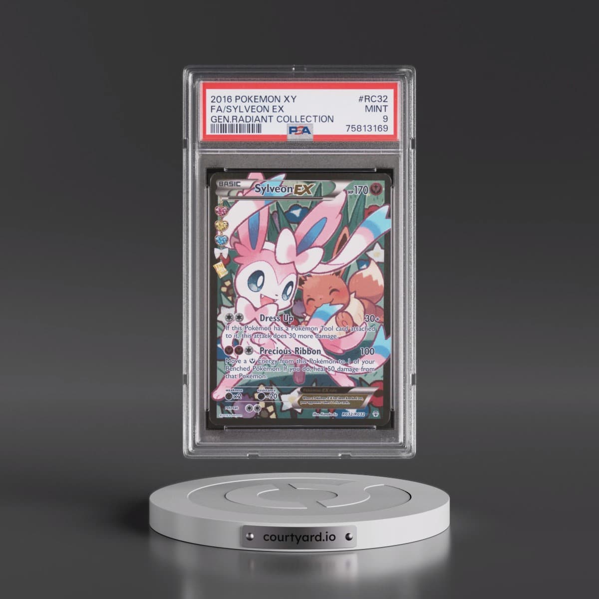 2016 Pokémon XY Generations Radiant Collection #RC32 Sylveon EX - Holo Full Art (PSA 9 MINT)
