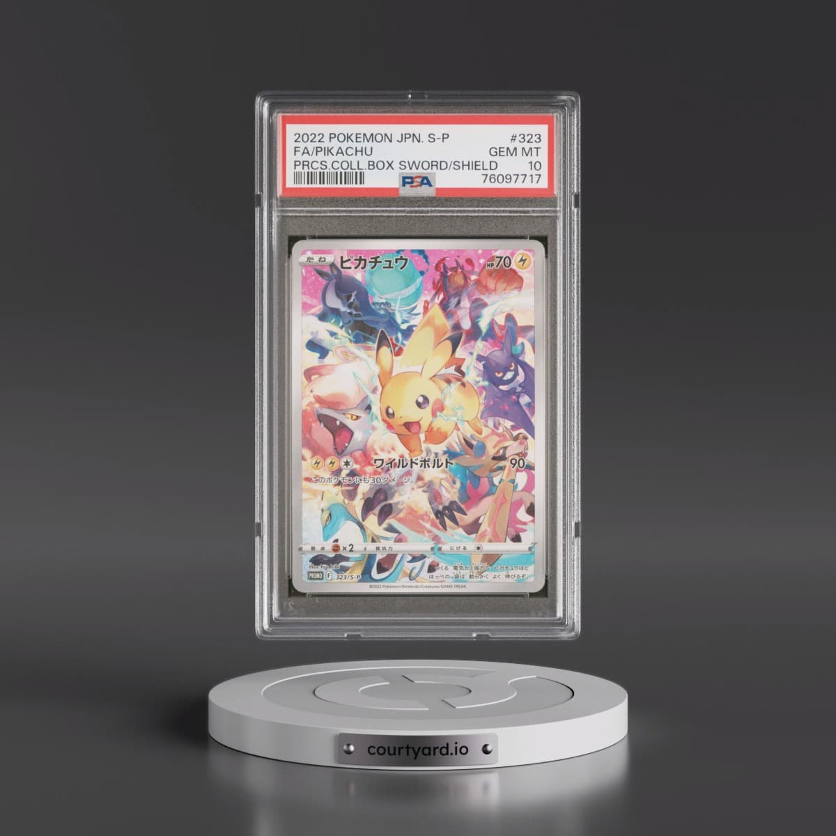 2022 Pokémon S Promo #323 Pikachu - Full Art Precious Collector Box Sword & Shield (PSA 10 GEM MINT)