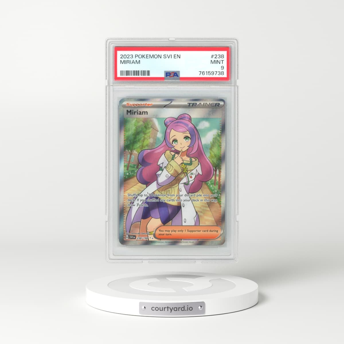 2023 Scarlet & Violet #238 Miriam - Full Art Holo (PSA 9 MINT)