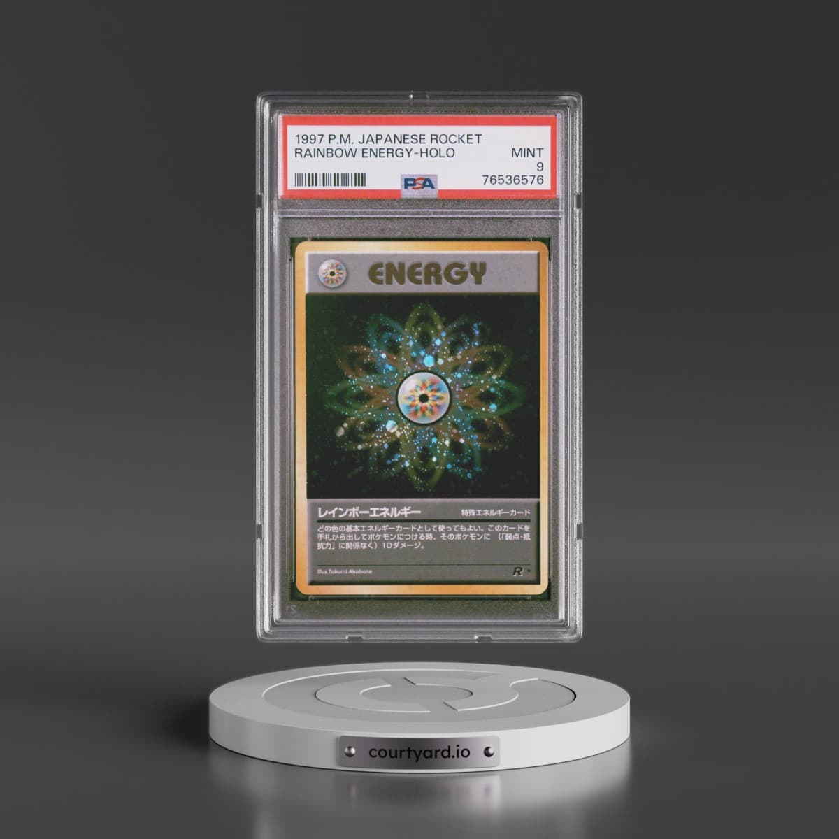 1997 Pokémon Rocket Rainbow Energy - Holo (PSA 9 MINT)