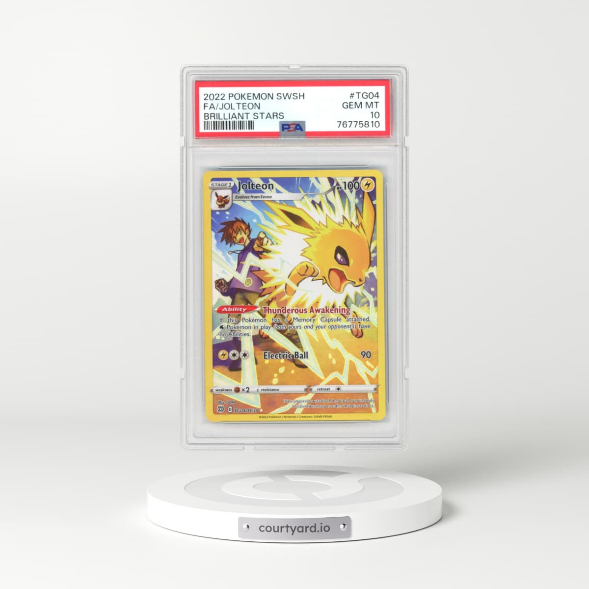 2022 Brilliant Stars #TG04 Jolteon - Character Rare (PSA 10 GEM MINT)