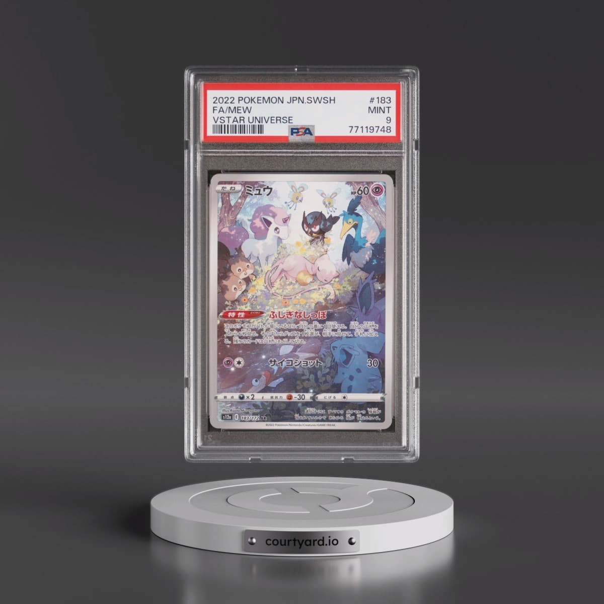 2022 Pokémon Sword & Shield Vstar Universe #183 Mew - Full Art (PSA 9 MINT)