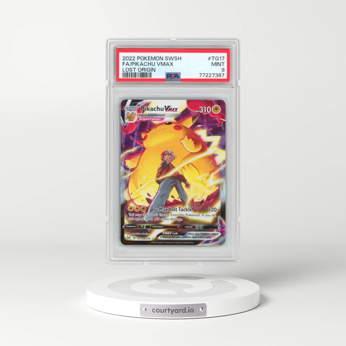 2022 Pokémon Sword & Shield Lost Origin #TG17 Pikachu Vmax - Full Art (PSA 9 MINT)
