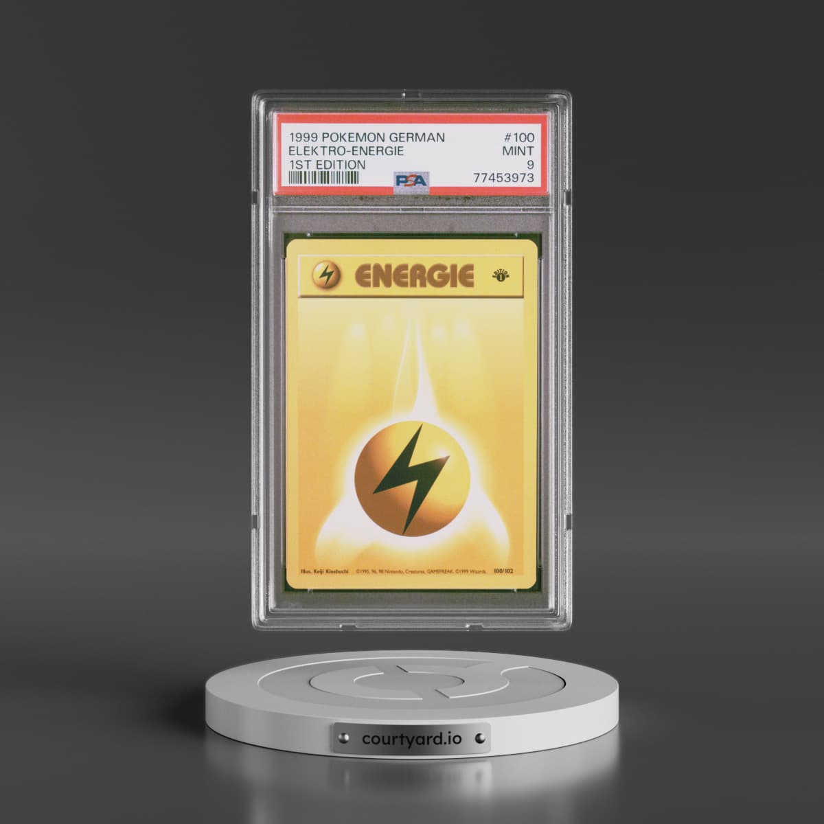 1999 Pokémon #100 Elektro-Energie - 1st Edition (PSA 9 MINT)