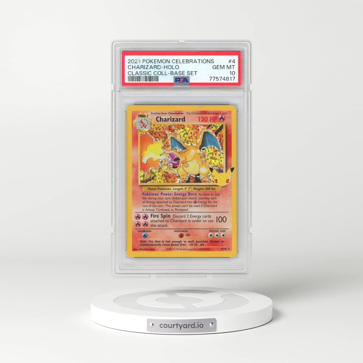 2021 Pokémon Celebrations Classic Collection #4 Charizard - Holo (PSA 10 GEM MINT)