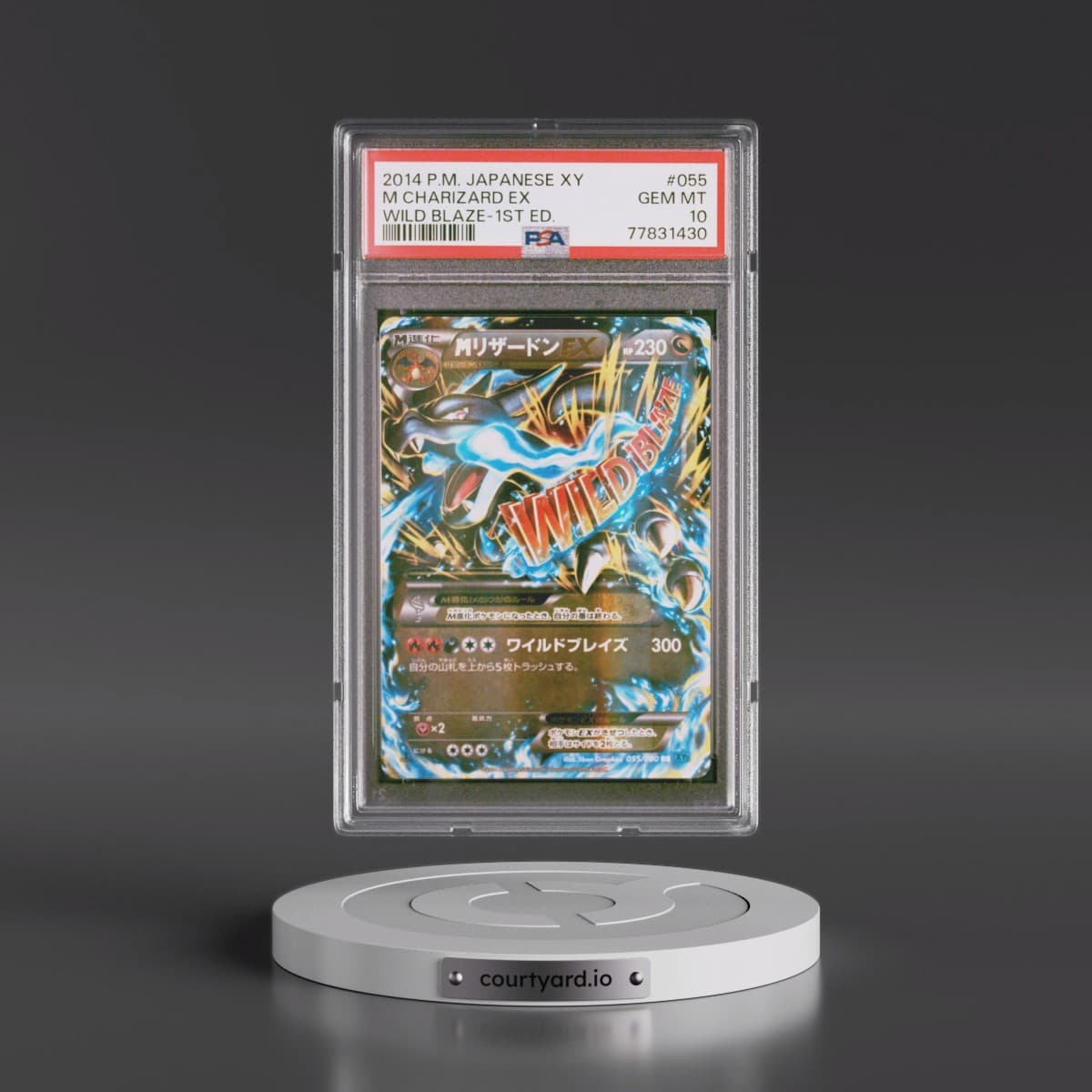 2014 Pokémon XY Wild Blaze #055 M Charizard EX - 1st Edition Holo (PSA 10 GEM MINT)