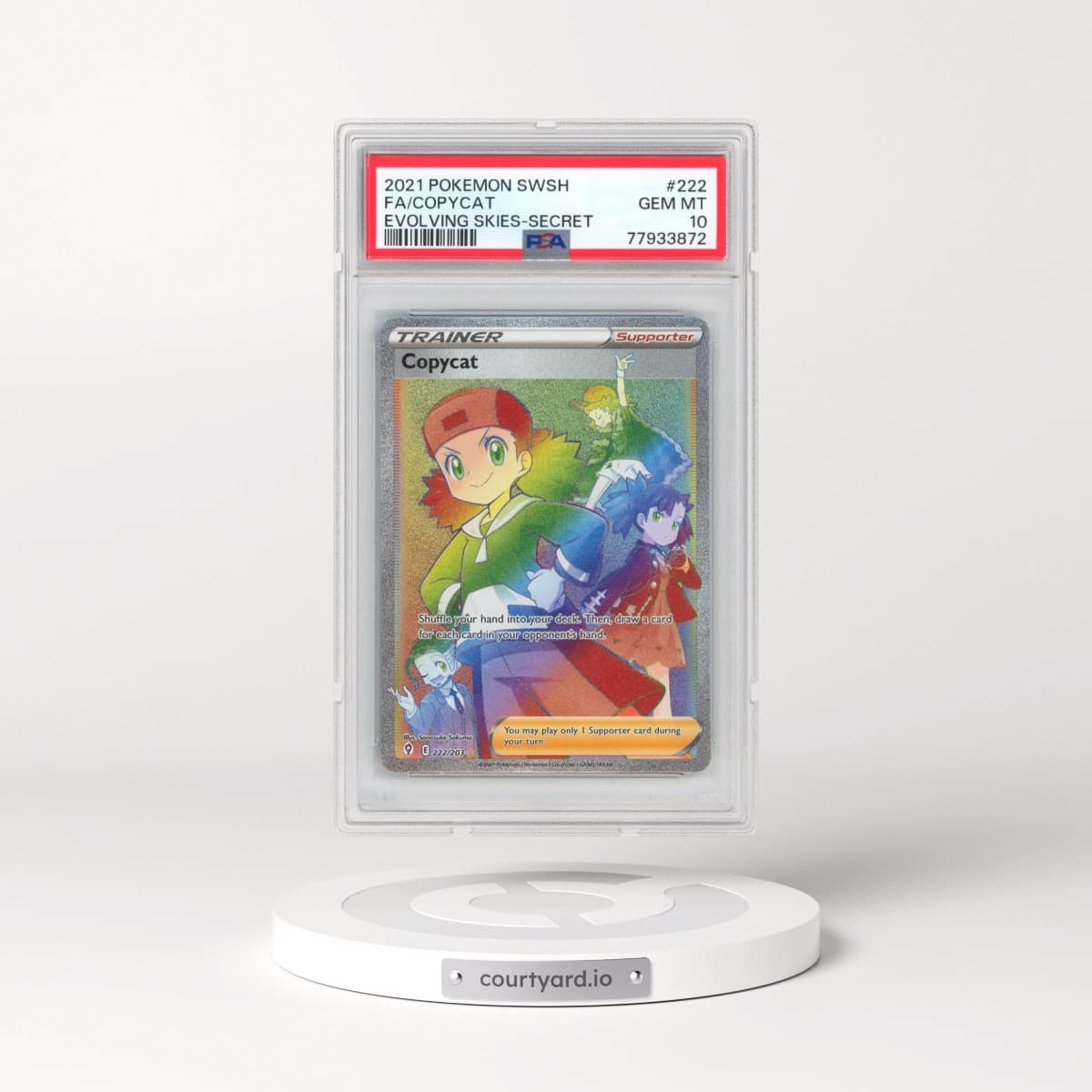 2021 Pokémon Sword & Shield Evolving Skies #222 Copycat - Full Art Secret (PSA 10 GEM MINT)
