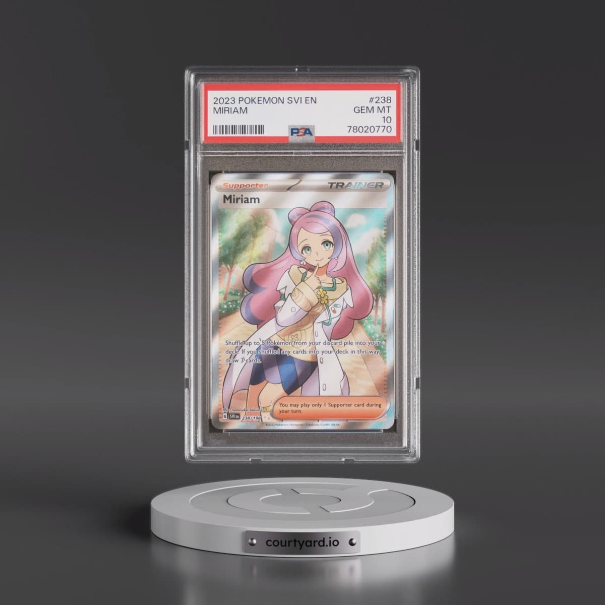 2023 Pokémon Svi EN-Scarlet & Violet #238 Miriam - Ultra Rare (PSA 10 GEM MINT)