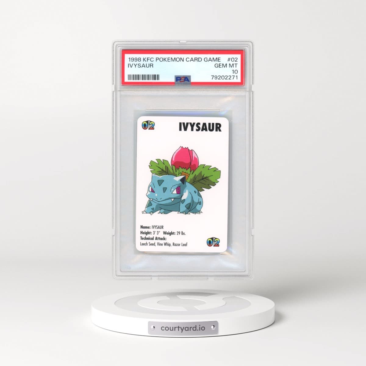 1998 KFC Pokemon Card Game #2 Ivysaur - Full Art (PSA 10 GEM MINT)