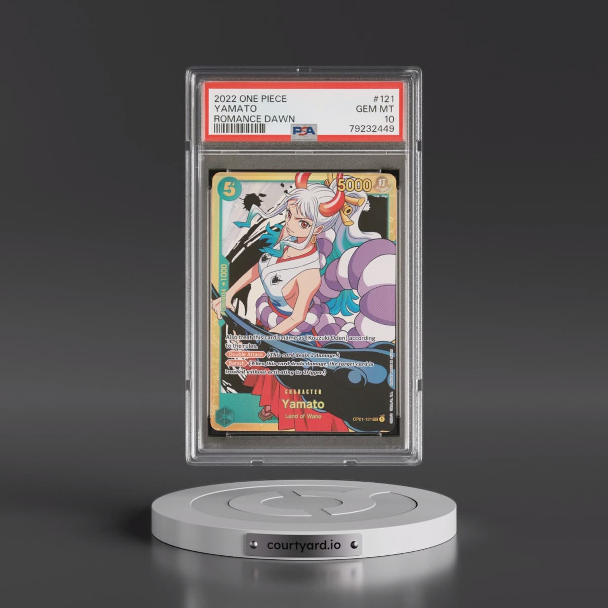 2022 One Piece Romance Dawn #121 Yamato (PSA 10 GEM MINT)