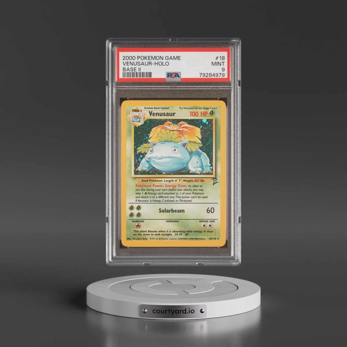 2000 Pokémon Game Base II #18 Venusaur - Holo (PSA 9 MINT)