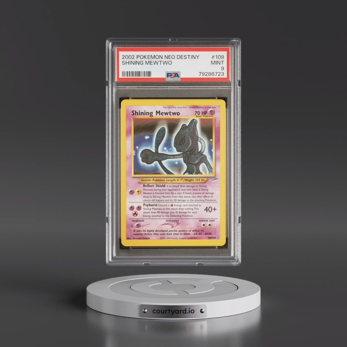 2002 Pokémon Neo Destiny #109 Shining Mewtwo - Holo (PSA 9 MINT)
