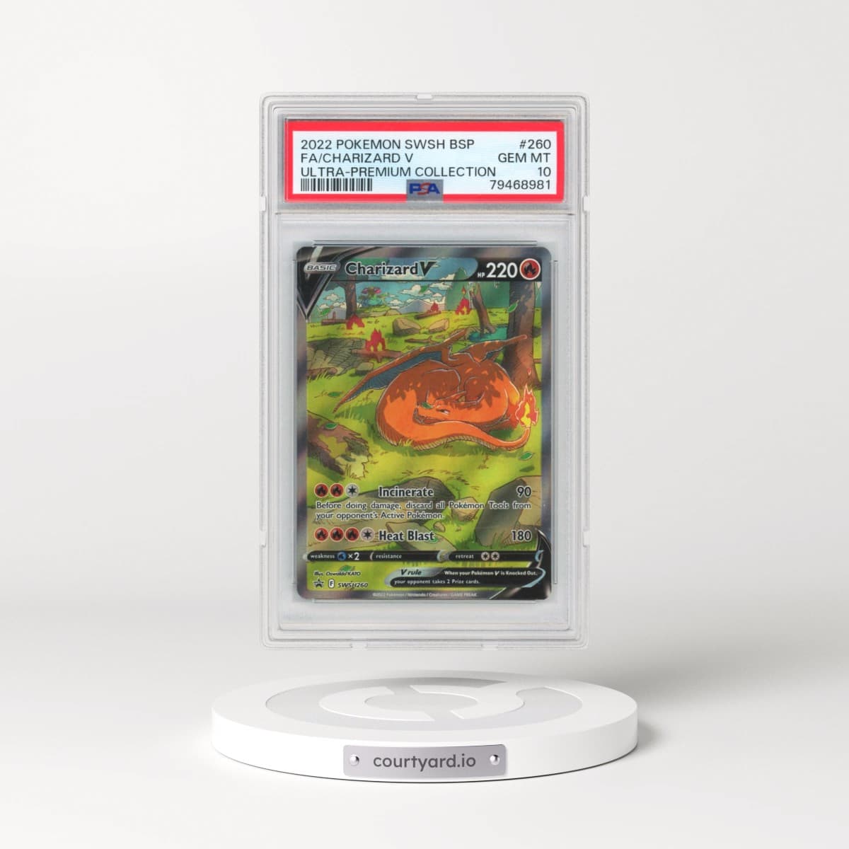 2022 Pokémon Swsh Black Star Promo #260 Charizard V - Holo Full Art Sword & Shield Ultra-Premium Collection-Charizard (PSA 10 GEM MINT)