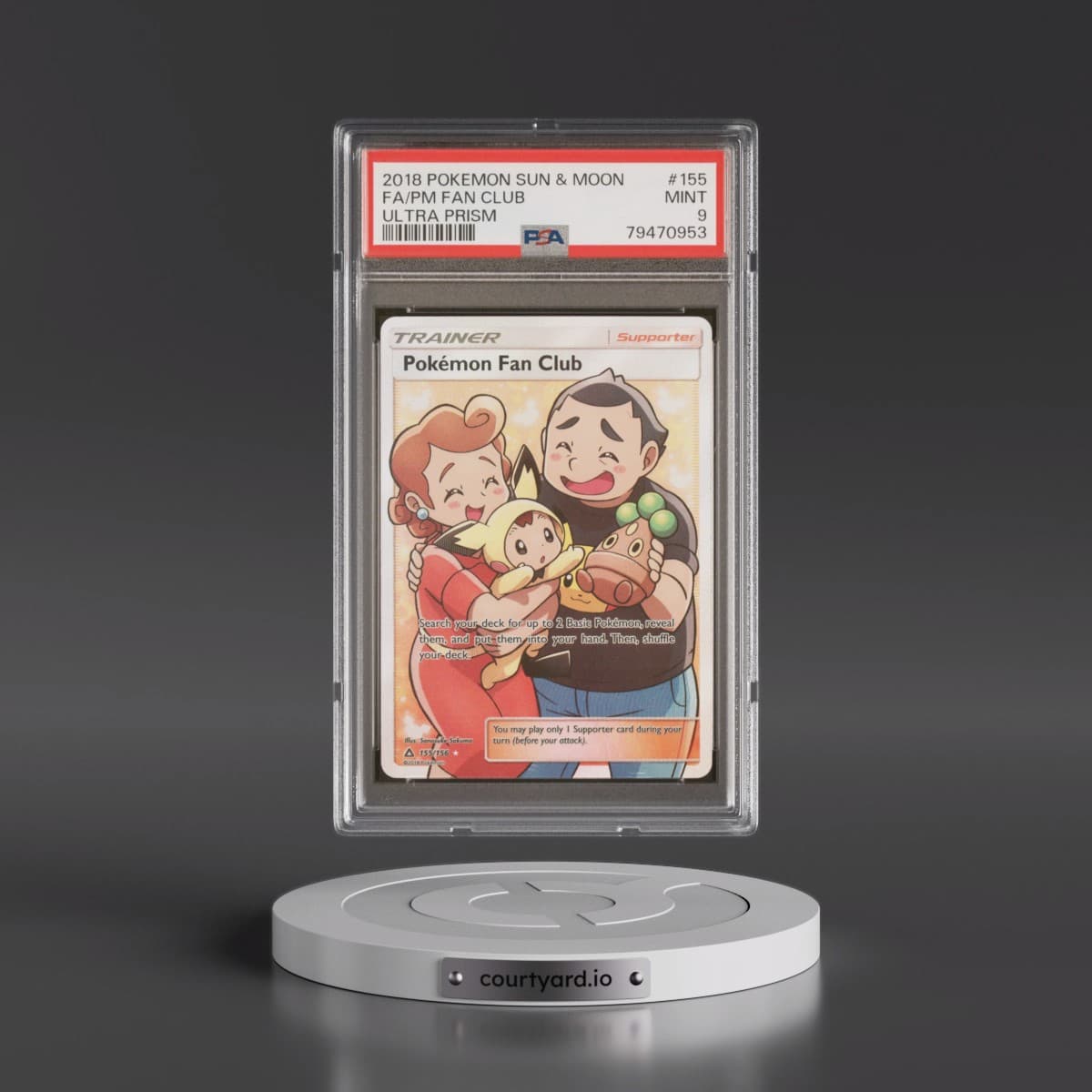 2018 Pokémon Sun & Moon Ultra Prism #155 Pokemon Fan Club - Full Art (PSA 9 MINT)