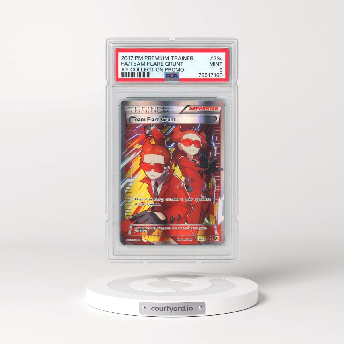 2017 Pokémon Premium Trainer XY Collection Promo #73a Team Flare Grunt - Full Art (PSA 9 MINT)