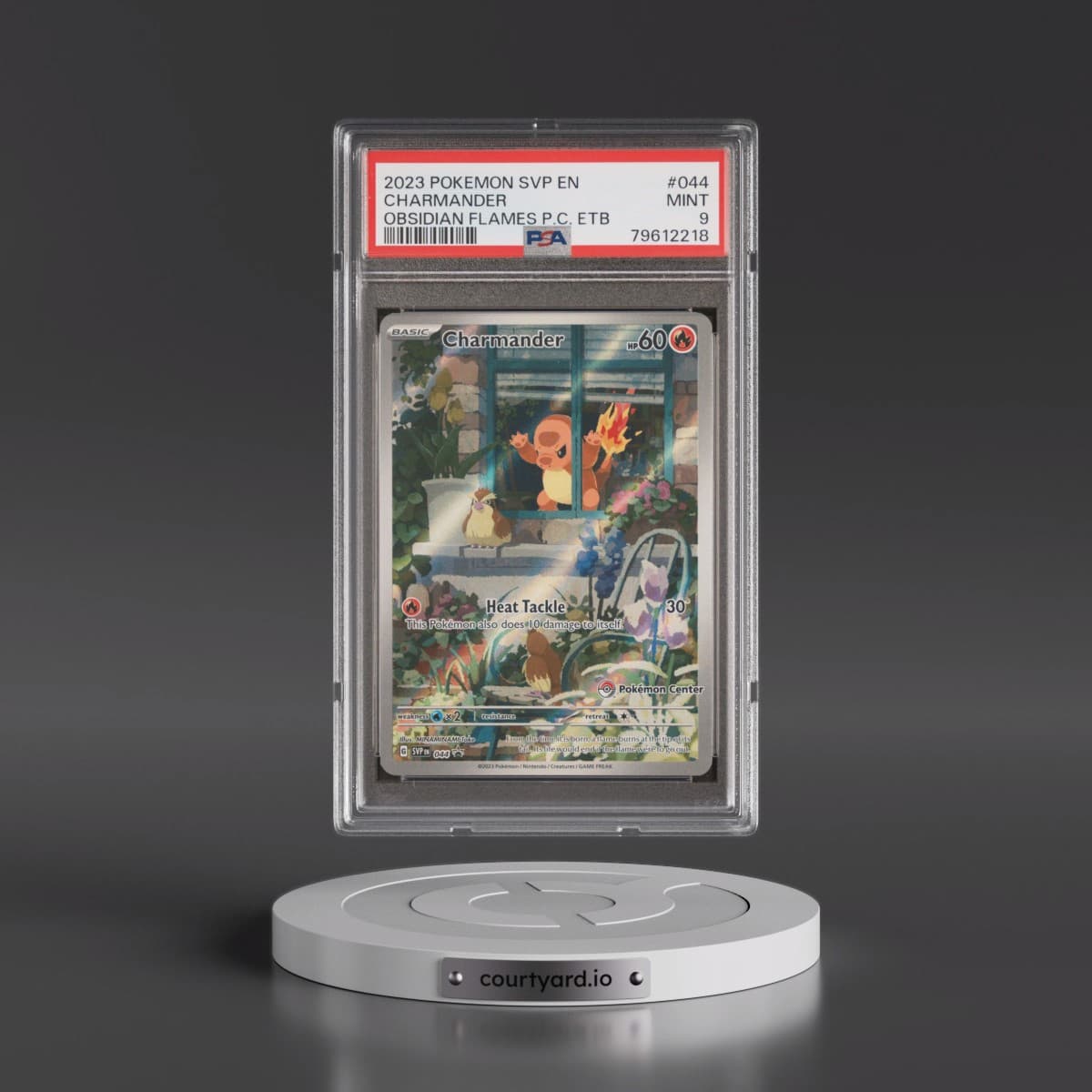 2023 Pokémon Svp EN-SV Black Star Promo #044 Charmander - Obsidian Flames Pokemon Center Elite Trainer Box (PSA 9 MINT)